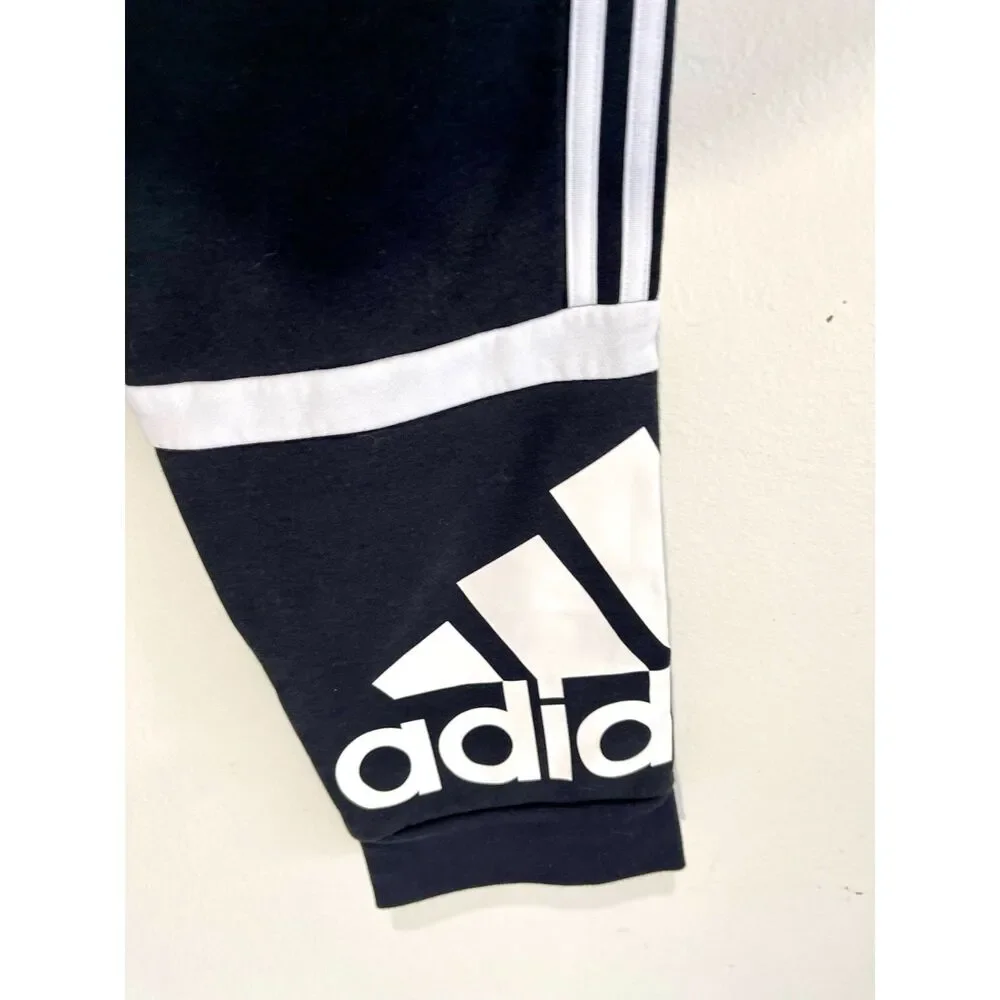 Adidas sweatpants comfy jogger athleisure active loungewear black logo men's XL